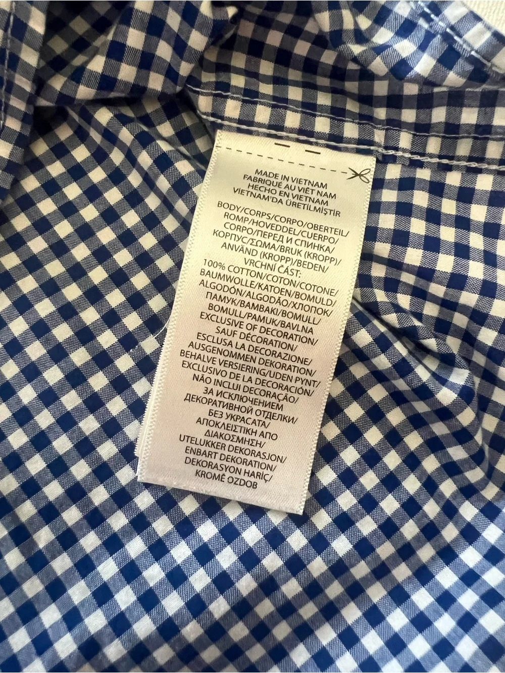 Ralph Lauren Boys Gingham Short Sleeve Button Down Shirt Size XL (18/20) Kit Nav